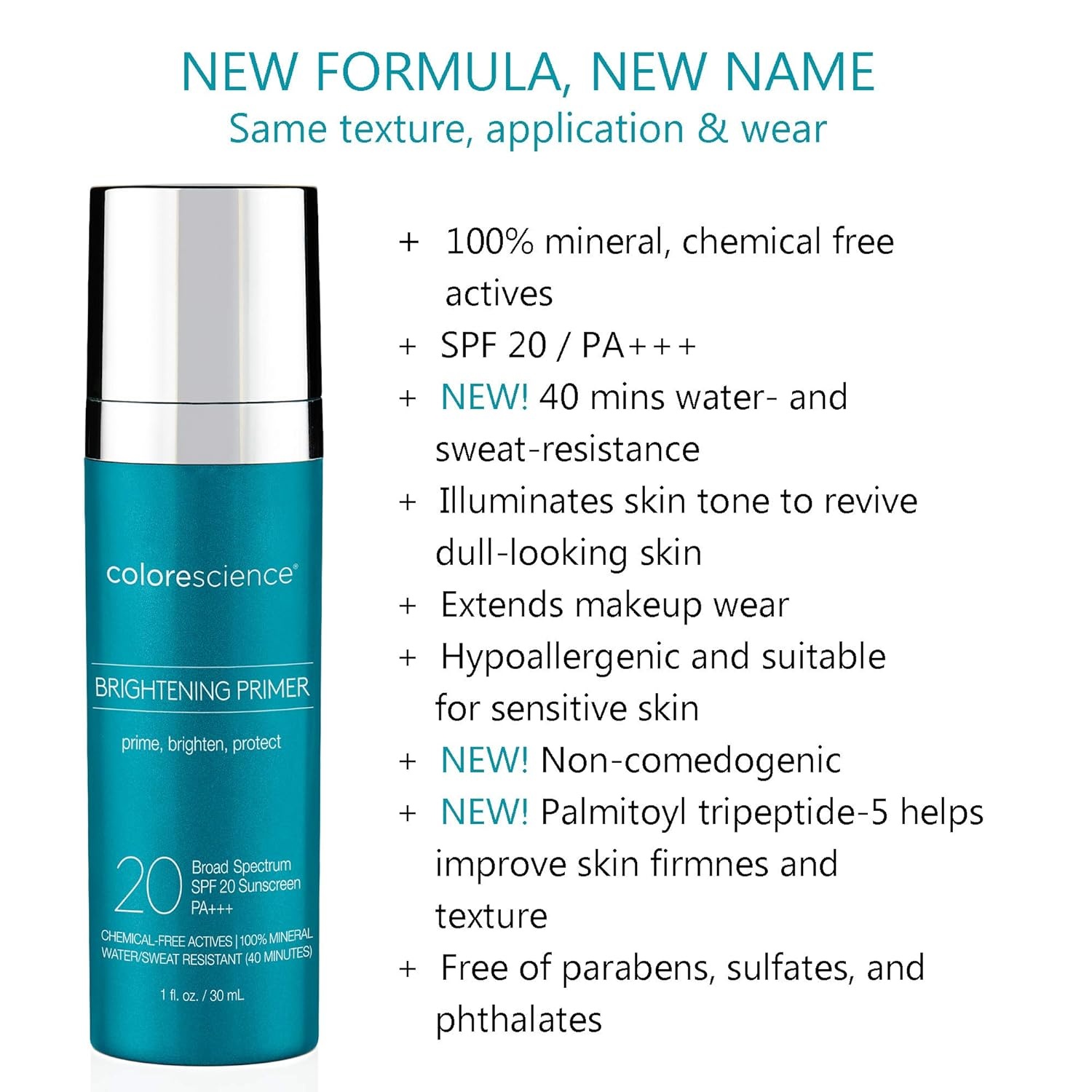 image:imageColorescience Brightening Primer SPF 20 Water Resistant Mineral Sunscreen Unscented 1 Fl Oz Pack of 1