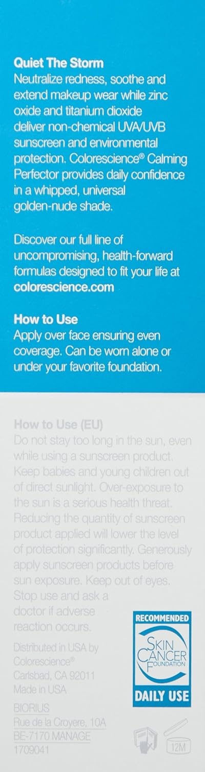 image:imageColorescience Calming Perfector Face Primer Water Resistant Mineral Sunscreen Broad Spectrum 20 SPF UV Skin Protection 1 Fl oz
