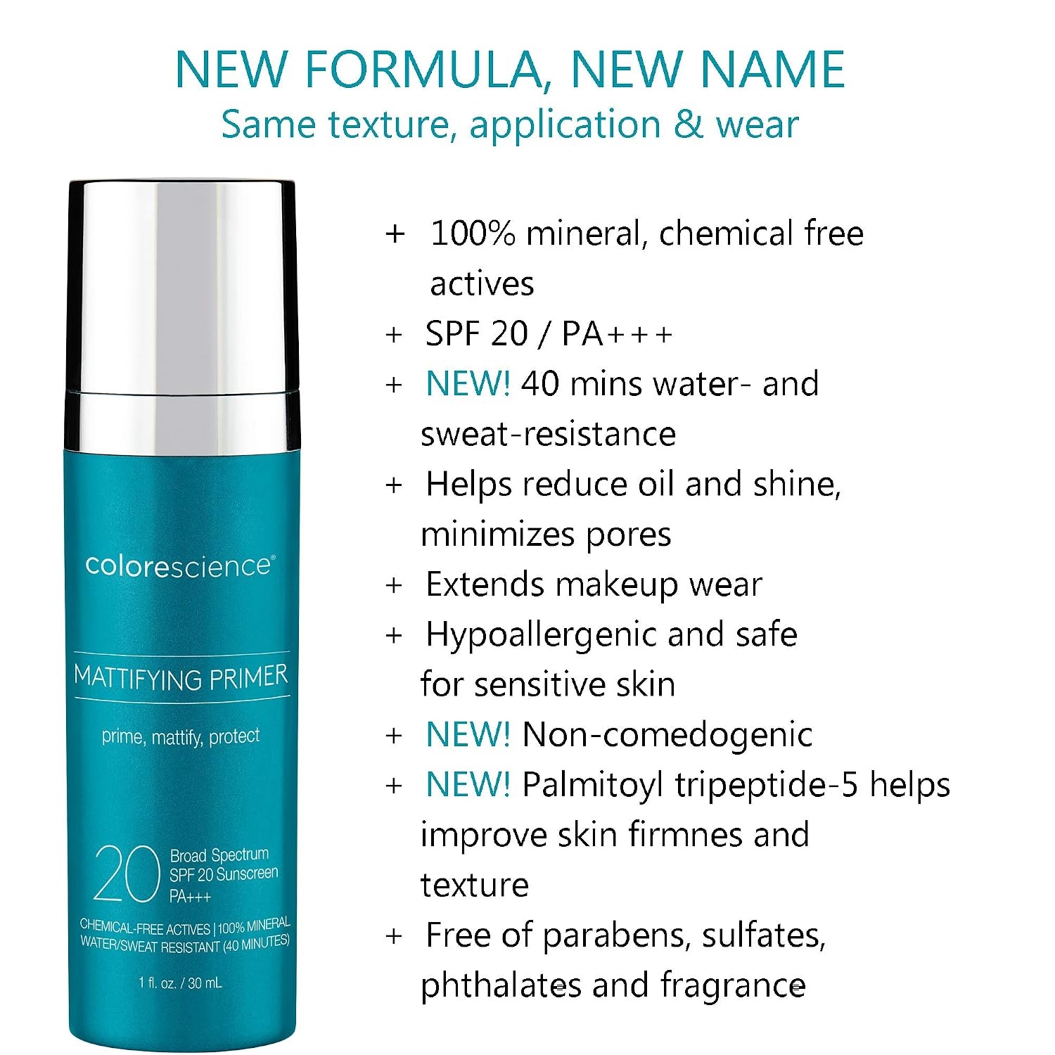 image:imageColorescience Mattifying Perfector Face Primer Water Resistant Mineral Sunscreen Broad Spectrum 20 SPF UV Skin Protection 1 Fl oz