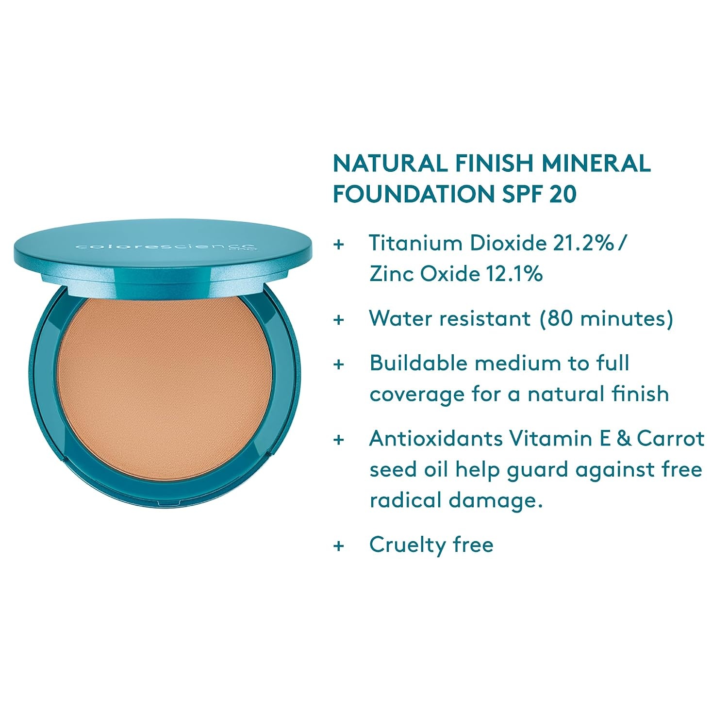 image:imageColorescience Natural Finish Pressed Foundation SPF 20Light Beige