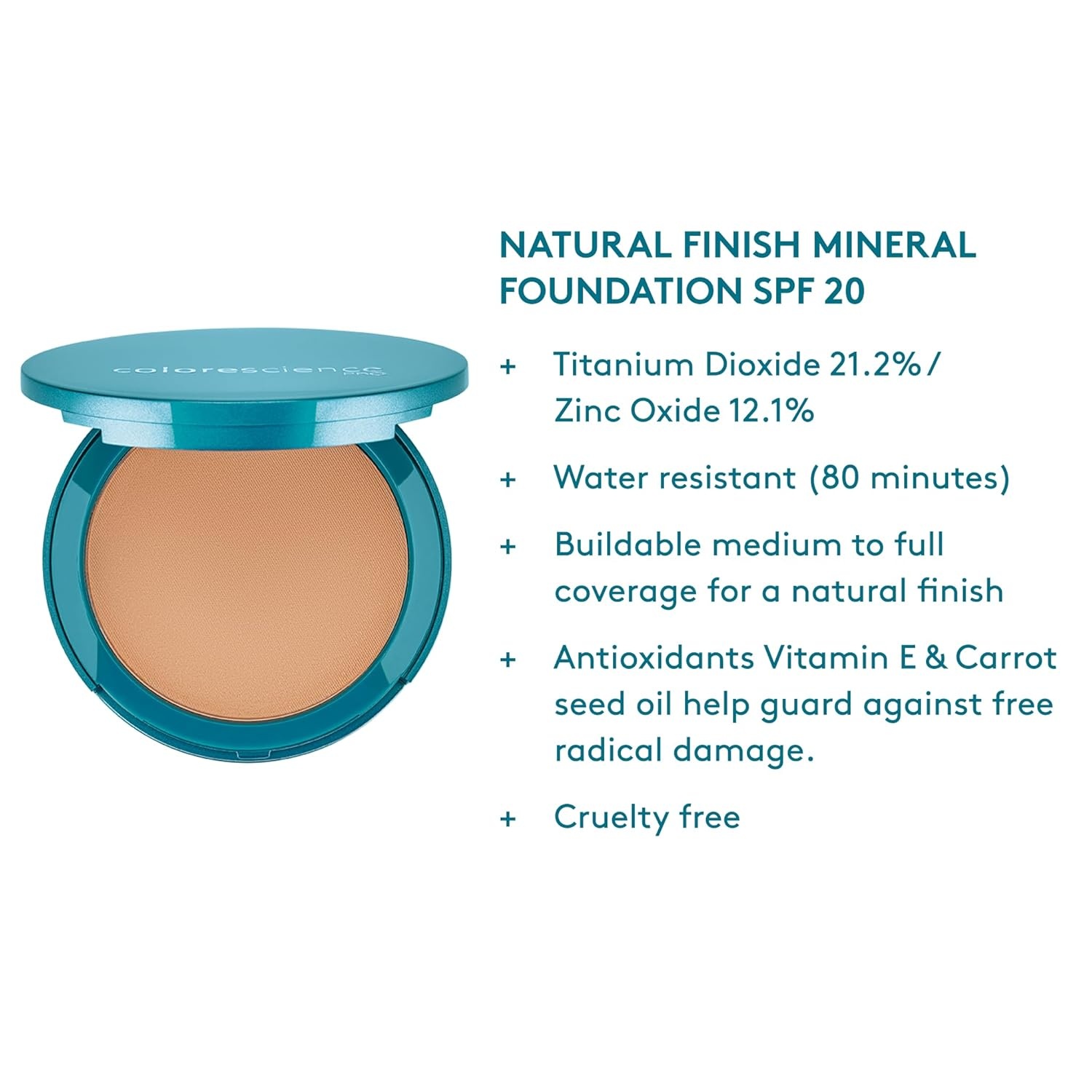 image:imageColorescience Natural Finish Pressed Foundation SPF 20Tan Natural