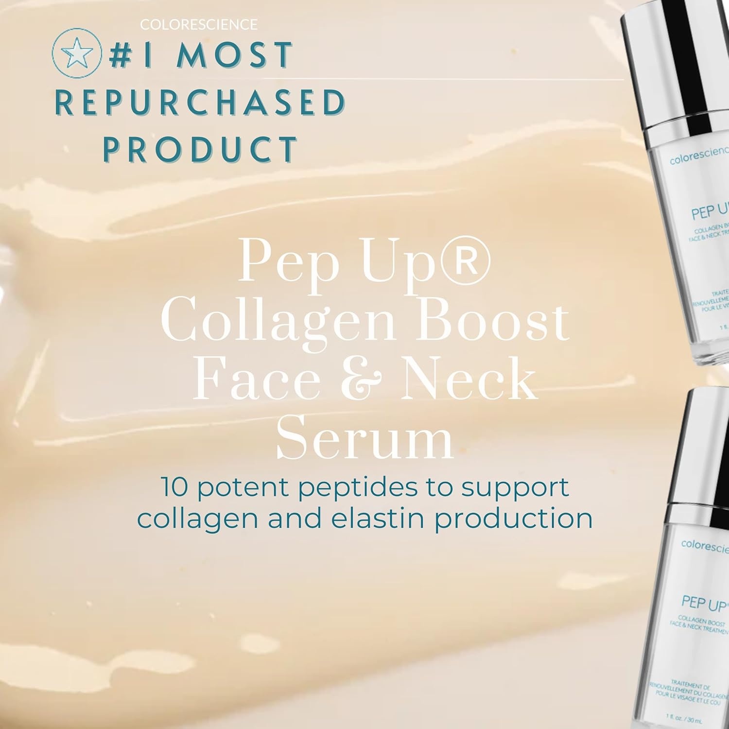 image:imageColorescience Pep Up Collagen Renewal Face amp Neck Treatment Promotes Collagen and Elastin Production 10 Peptides to Defend Against Signs of Aging