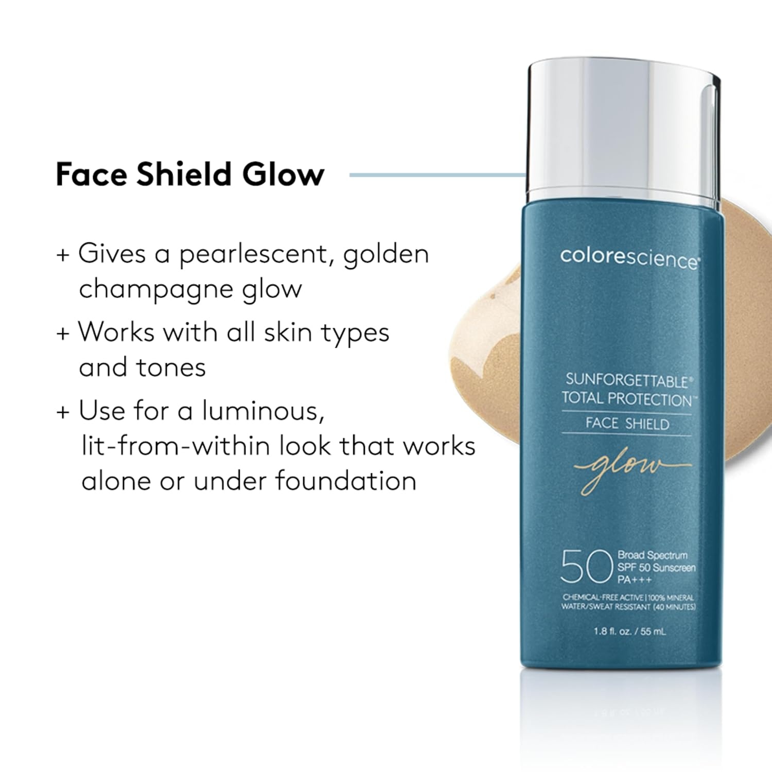 image:imageColorescience Sunforgettable Total Protection Face Shield Glow or Bronze SPF 50 Glow 18 Fl OzGlow