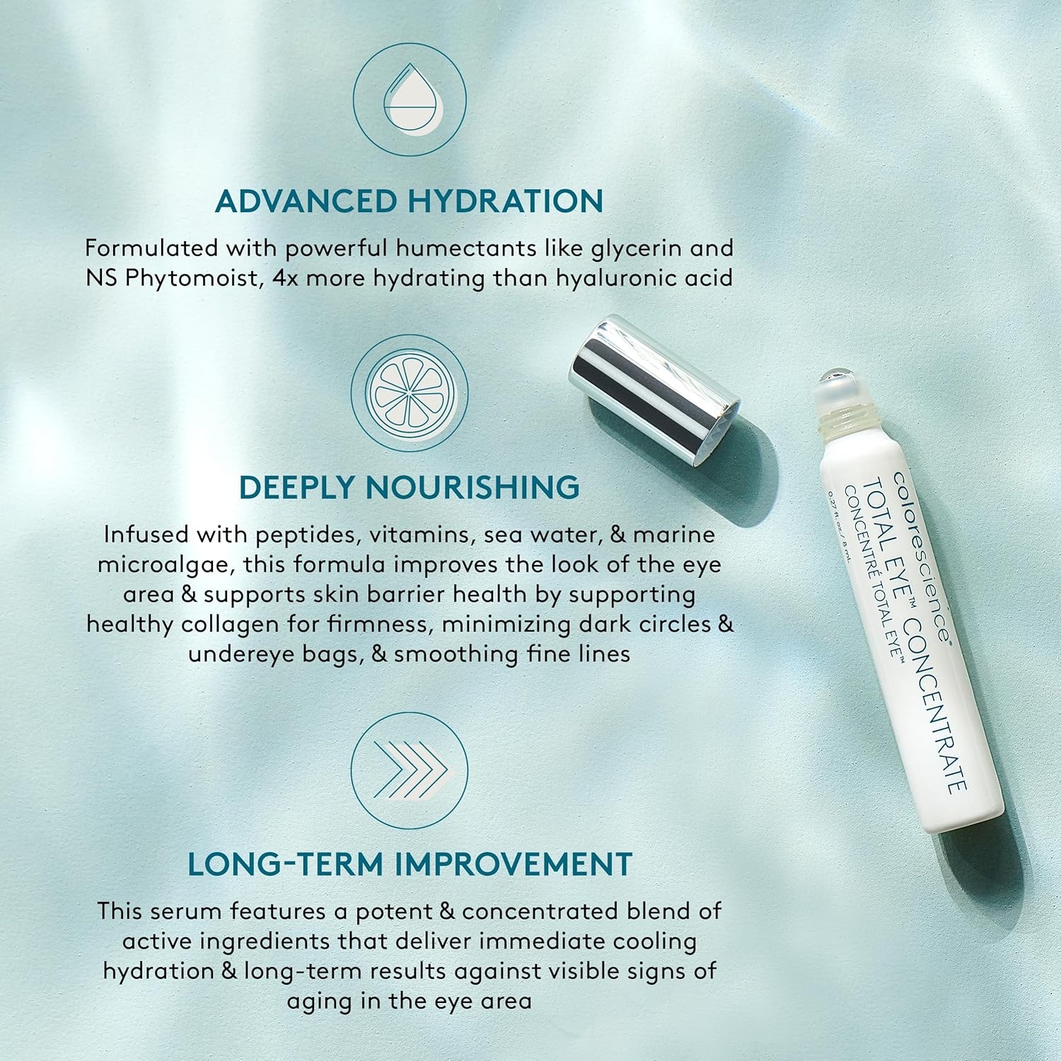 image:imageColorescience Total Eye Concentrate Serum 27fl oz for dark circles puffiness fine lines and wrinkles amp dehydration