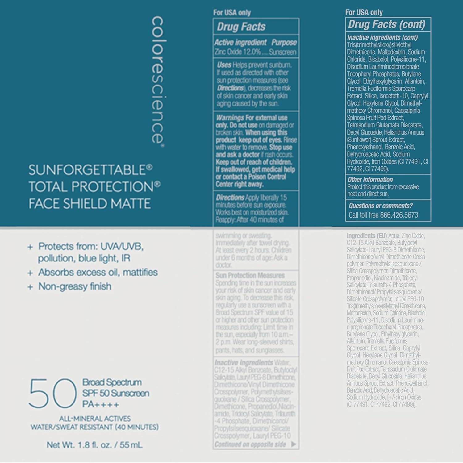 image:imageColorescience Total Protection Face Shield SPF 50 18 Fl OzMatte