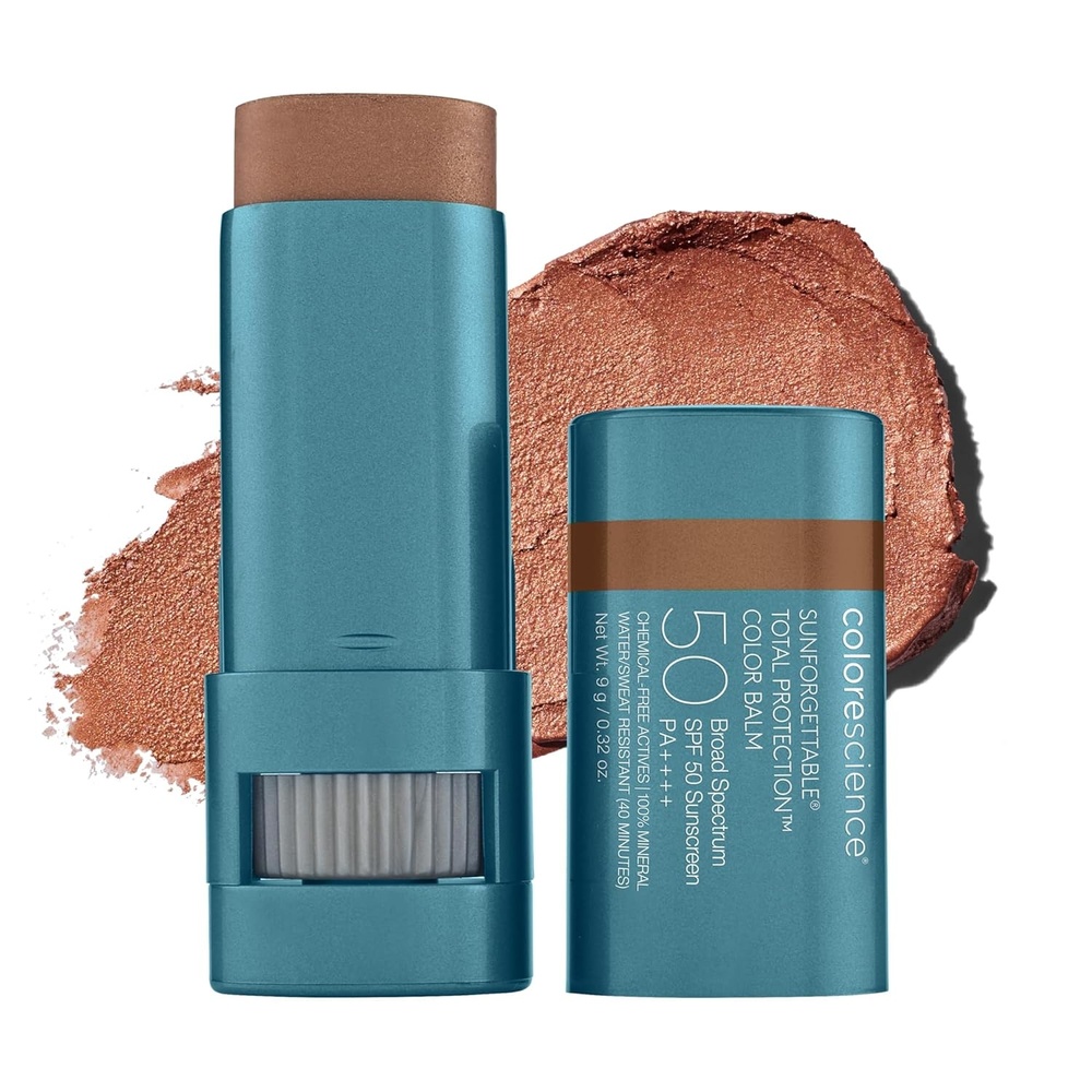 image:imageColorescience Sunforgettable Total Protection Color Balm SPF 50 Mineral Broad Spectrum Buildable Lip amp Cheek ColorBronze